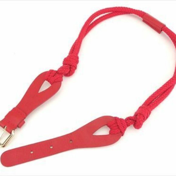 Red Valentino belt Red Gold Leather Gold Hardware Woman Authentic Used C3427 main image 6